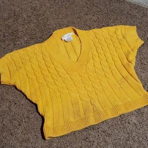 Vintage Abby Rose Strategy yellow cropped sweater